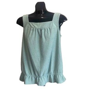 Ricki’s Polkadot Textured Dressy Top, Size Medium